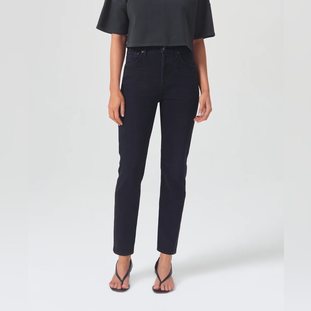 Agolde Riley long high rise denim